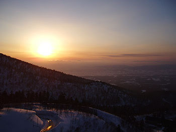 Beautiful Sunset, Ryonkaku Onsen March 2006